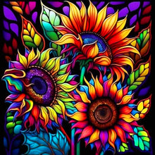 Load image into Gallery viewer, Colorful Sunflower 30*30CM(Canvas) Full Round Drill Diamond Painting
