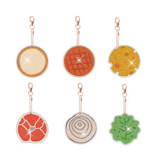 Load image into Gallery viewer, 9pcs Diamond Art Keychain Art Craft 5D Special-shaped Drill DIY Food Bag Pandant
