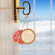 Load image into Gallery viewer, 9pcs Diamond Art Keychain Art Craft 5D Special-shaped Drill DIY Food Bag Pandant
