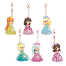 Load image into Gallery viewer, 12pcs Diamond Art Key Rings Art Craft 5D Special-shaped Drill DIY Princess Gifts
