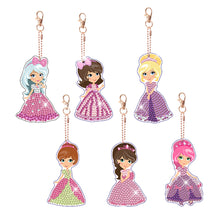 Load image into Gallery viewer, 12pcs Diamond Art Key Rings Art Craft 5D Special-shaped Drill DIY Princess Gifts
