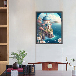 Sea View House 40*50CM(Picture) Full Square Drill Diamond Painting