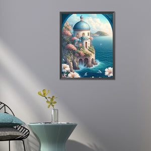 Sea View House 40*50CM(Picture) Full Square Drill Diamond Painting