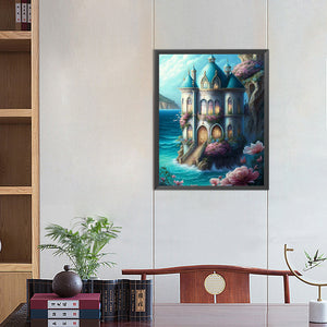 Sea View House 40*50CM(Picture) Full Square Drill Diamond Painting