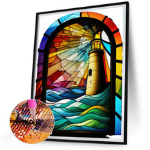 Load image into Gallery viewer, Lighthouse Glass Painting 30*40CM(Canvas) Full Round Drill Diamond Painting
