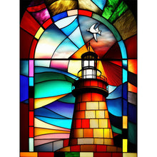 Load image into Gallery viewer, Lighthouse Glass Painting 30*40CM(Canvas) Full Round Drill Diamond Painting
