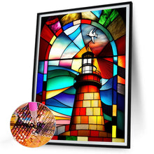 Load image into Gallery viewer, Lighthouse Glass Painting 30*40CM(Canvas) Full Round Drill Diamond Painting
