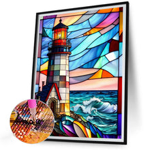 Load image into Gallery viewer, Lighthouse Glass Painting 30*40CM(Canvas) Full Round Drill Diamond Painting
