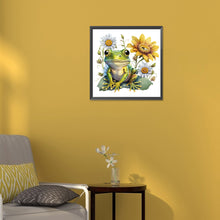 Load image into Gallery viewer, Sunflower Frog 30*30CM(Canvas) Full Round Drill Diamond Painting
