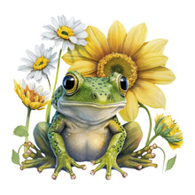 Load image into Gallery viewer, Sunflower Frog 30*30CM(Canvas) Full Round Drill Diamond Painting
