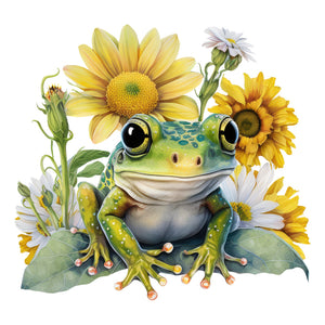 Sunflower Frog 30*30CM(Canvas) Full Round Drill Diamond Painting