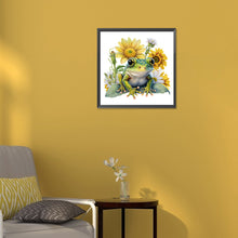 Load image into Gallery viewer, Sunflower Frog 30*30CM(Canvas) Full Round Drill Diamond Painting
