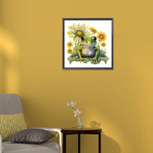 Load image into Gallery viewer, Sunflower Frog 30*30CM(Canvas) Full Round Drill Diamond Painting
