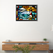 Load image into Gallery viewer, Lighthouse Glass Painting 40*30CM(Canvas) Full Round Drill Diamond Painting
