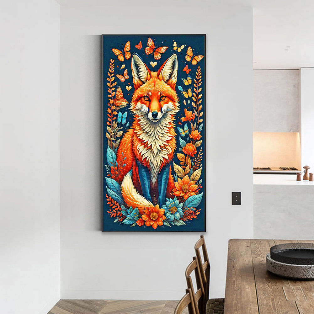 Majestic Fox 40*70cm(canvas) full round drill diamond painting