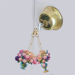 6pcs Diamond Art Keychain Special-shaped Drill 5D DIY Bag Pandant (GJ090)