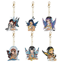 Load image into Gallery viewer, 6pcs Diamond Art Keychain Special-shaped Drill 5D DIY Bag Pandant (GJ093)
