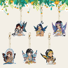 Load image into Gallery viewer, 6pcs Diamond Art Keychain Special-shaped Drill 5D DIY Bag Pandant (GJ093)
