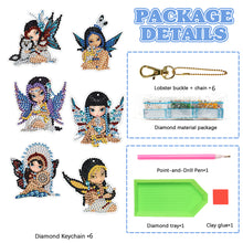 Load image into Gallery viewer, 6pcs Diamond Art Keychain Special-shaped Drill 5D DIY Bag Pandant (GJ093)
