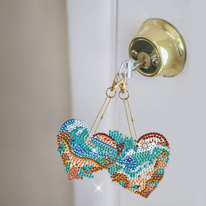 6pcs Diamond Art Keychain Special-shaped Drill 5D DIY Bag Pandant (GJ094)