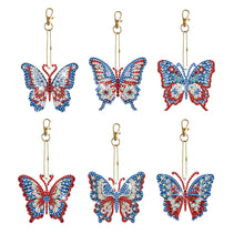 Load image into Gallery viewer, 6pcs Diamond Art Keychain Special-shaped Drill 5D DIY Bag Pandant (GJ095)
