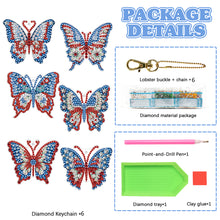 Load image into Gallery viewer, 6pcs Diamond Art Keychain Special-shaped Drill 5D DIY Bag Pandant (GJ095)
