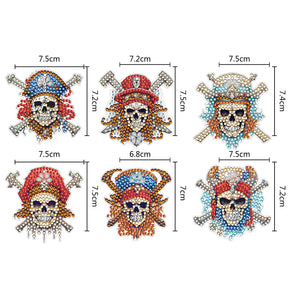 6pcs Diamond Art Keychain Special-shaped Drill 5D DIY Bag Pandant (GJ096)