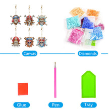 Load image into Gallery viewer, 6pcs Diamond Art Keychain Special-shaped Drill 5D DIY Bag Pandant (GJ096)

