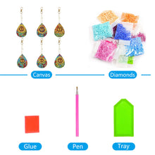 Load image into Gallery viewer, 6pcs Diamond Art Keychain Special-shaped Drill 5D DIY Bag Pandant (GJ097)
