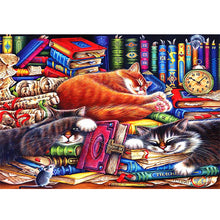 Load image into Gallery viewer, Cat (60*45CM) 11CT 3 Stamped Cross Stitch
