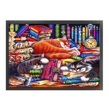 Load image into Gallery viewer, Cat (60*45CM) 11CT 3 Stamped Cross Stitch
