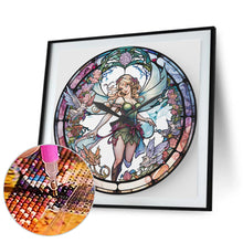 Load image into Gallery viewer, Angel Clock Glass Painting 30*30CM(Canvas) Full Round Drill Diamond Painting
