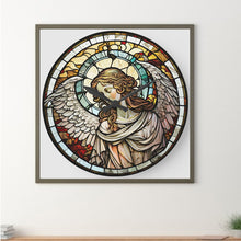 Load image into Gallery viewer, Clock Glass Painting Of Our Lady Of Angels 30*30CM(Canvas) Full Round Drill Diamond Painting
