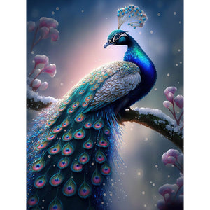 Peacock 30*40CM(Canvas) Full Round Drill Diamond Painting