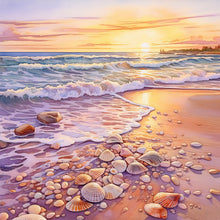 Load image into Gallery viewer, Dream Beach 30*30CM(Canvas) Full Round Drill Diamond Painting
