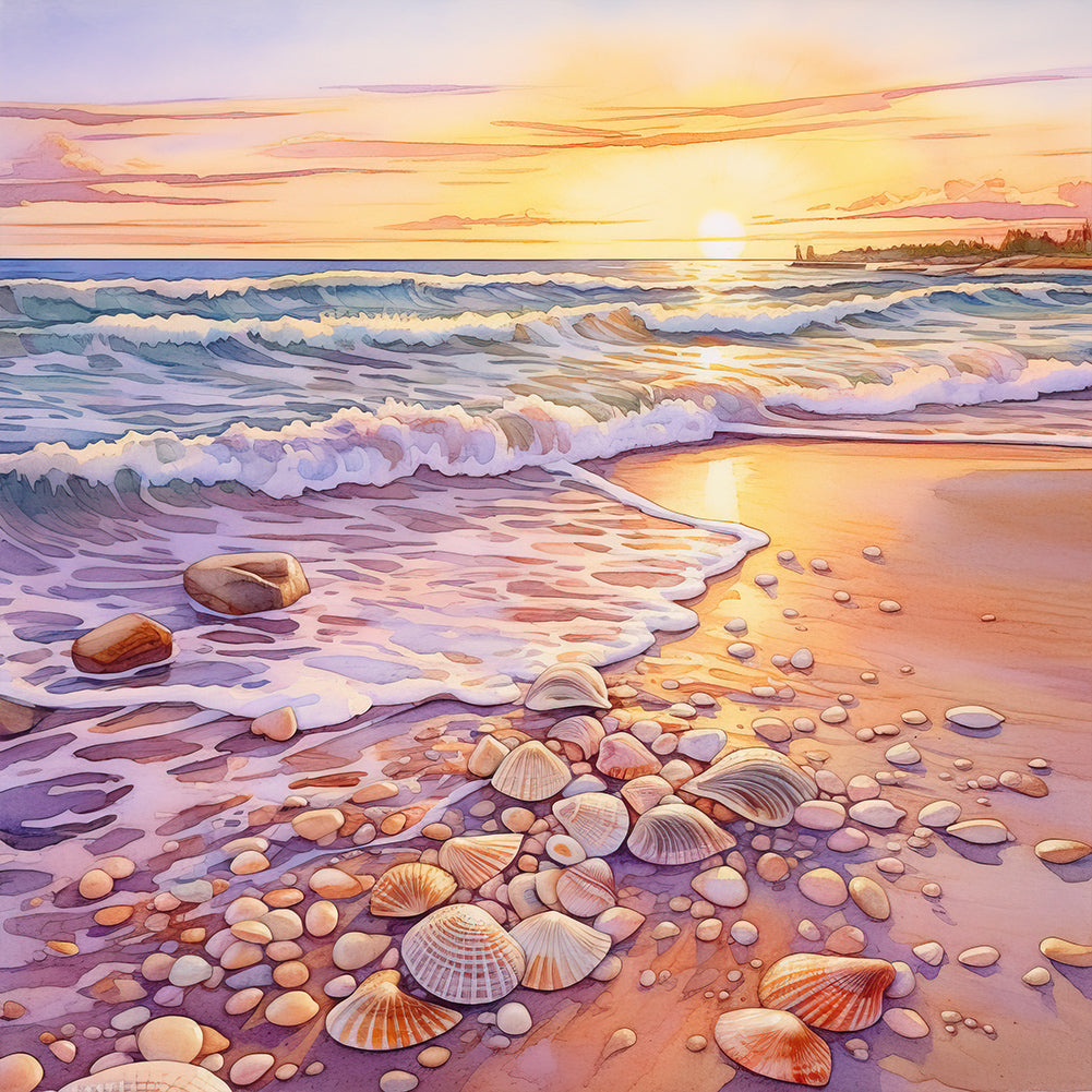 Dream Beach 30*30CM(Canvas) Full Round Drill Diamond Painting