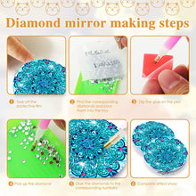 Load image into Gallery viewer, DIY Diamond Art Mosaic Makeup Mirror Paint by Number Kits Mandala (098)
