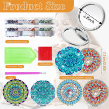 Load image into Gallery viewer, DIY Diamond Art Mosaic Makeup Mirror Paint by Number Kits Mandala (098)
