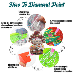 DIY Diamond Painting Coasters Kit Crystal Drink Coasters Ornament (AA1540)