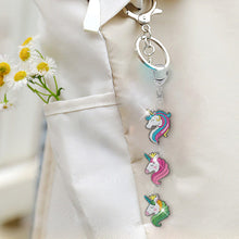 Load image into Gallery viewer, DIY Diamond Art Key Rings Unicorn Keychain Supplies Gift for Kids (PT25)
