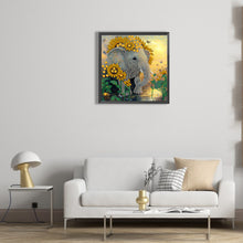 Load image into Gallery viewer, Sunflower Elephant 30*30CM(Canvas) Partial Special Shaped Drill Diamond Painting
