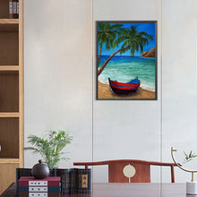 Load image into Gallery viewer, Coconut Beach 40*50CM(Canvas) Full Round Drill Diamond Painting
