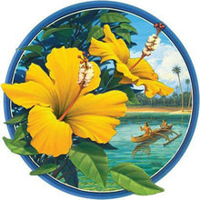 Load image into Gallery viewer, Yellow Hibiscus Flower 30*30CM(Canvas) Full Round Drill Diamond Painting
