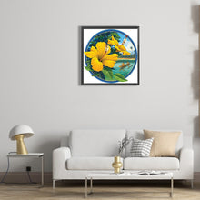 Load image into Gallery viewer, Yellow Hibiscus Flower 30*30CM(Canvas) Full Round Drill Diamond Painting
