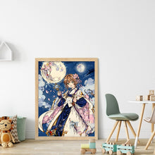 Load image into Gallery viewer, Girl Artwork (50*66CM) 11CT 3 Stamped Cross Stitch
