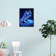 Load image into Gallery viewer, Blue High Heels 30*40CM(Canvas) Full Round Drill Diamond Painting
