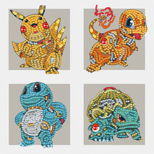 Load image into Gallery viewer, 4 Machine Soul Pok¨¦mon In The Same Frame 30*30CM(Canvas) Partial Special Shaped Drill Diamond Painting
