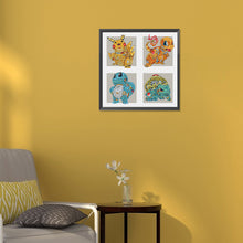 Load image into Gallery viewer, 4 Machine Soul Pok¨¦mon In The Same Frame 30*30CM(Canvas) Partial Special Shaped Drill Diamond Painting
