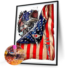 Load image into Gallery viewer, American Flag Sea Fish 30*40CM(Canvas) Full Round Drill Diamond Painting
