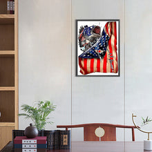 Load image into Gallery viewer, American Flag Sea Fish 30*40CM(Canvas) Full Round Drill Diamond Painting
